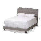 Vivienne Letto Moderno e Contemporaneo in Tessuto Imbottito Grigio Chiaro - Baxton Studio