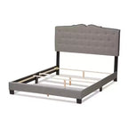 Vivienne Letto Moderno e Contemporaneo in Tessuto Imbottito Grigio Chiaro - Baxton Studio