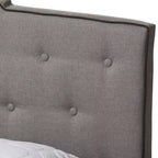 Vivienne Letto Moderno e Contemporaneo in Tessuto Imbottito Grigio Chiaro - Baxton Studio