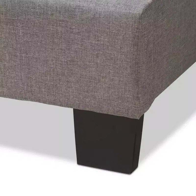 Vivienne Letto Moderno e Contemporaneo in Tessuto Imbottito Grigio Chiaro - Baxton Studio