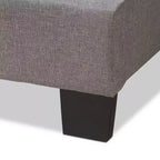 Vivienne Letto Moderno e Contemporaneo in Tessuto Imbottito Grigio Chiaro - Baxton Studio