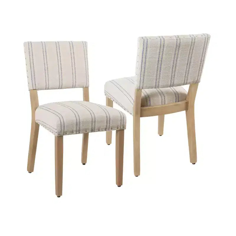 Set di 2 sedie da pranzo a righe - HomePop