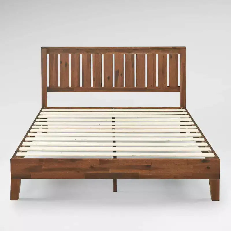Letto con piattaforma in legno Vivek Deluxe con testiera - Zinus