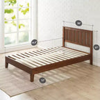 Letto con piattaforma in legno Vivek Deluxe con testiera - Zinus