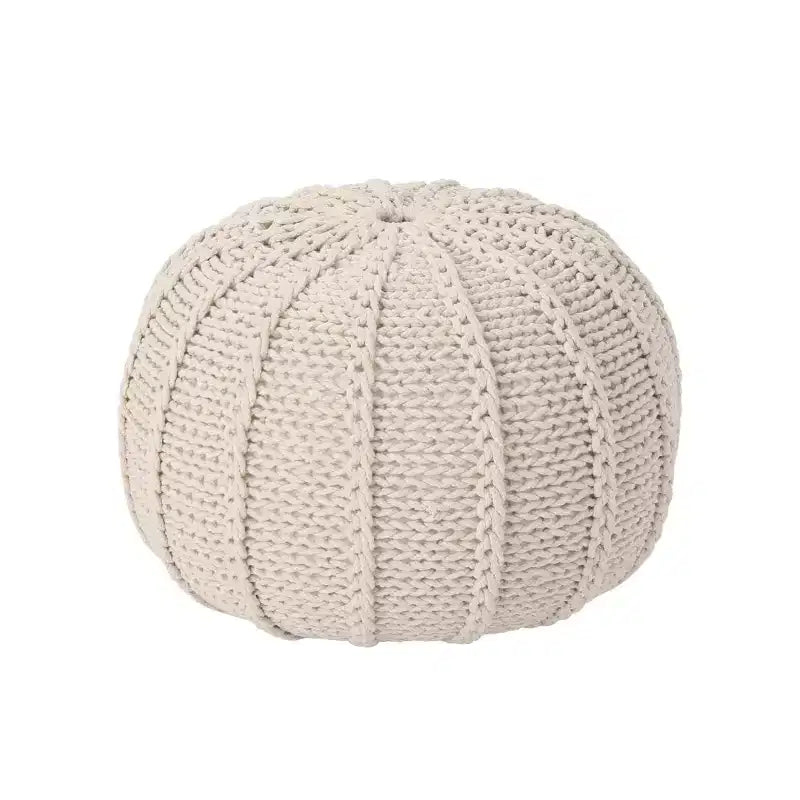 Pouf Corisande in cotone lavorato a maglia - Christopher Knight Home