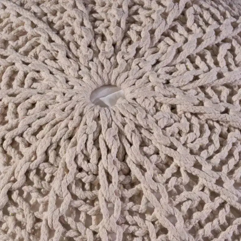 Pouf Corisande in cotone lavorato a maglia - Christopher Knight Home