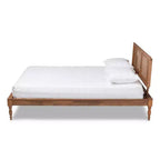 Letto a piattaforma Romy in legno di frassino noce - Baxton Studio