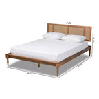 Letto a piattaforma Romy in legno di frassino noce - Baxton Studio