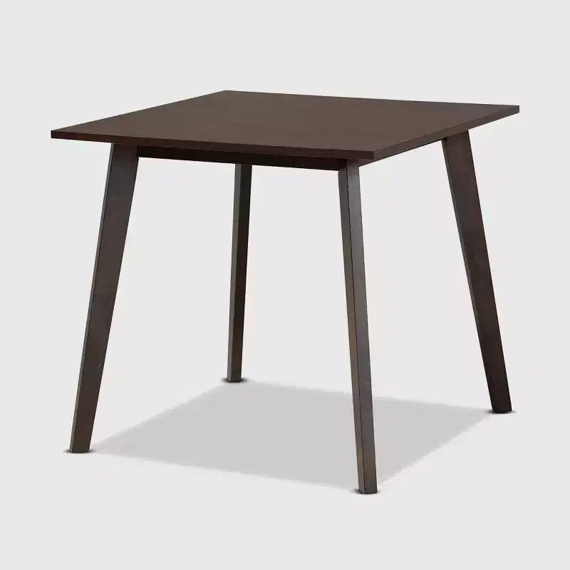 Set da pranzo 5 pezzi Britte in tessuto imbottito e legno - Baxton Studio