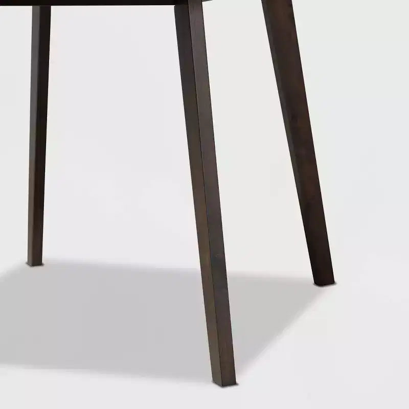 Set da pranzo 5 pezzi Britte in tessuto imbottito e legno - Baxton Studio
