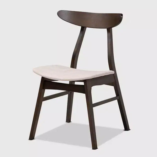 Ensemble de salle à manger 5 pièces en bois et tissu Britte - Baxton Studio