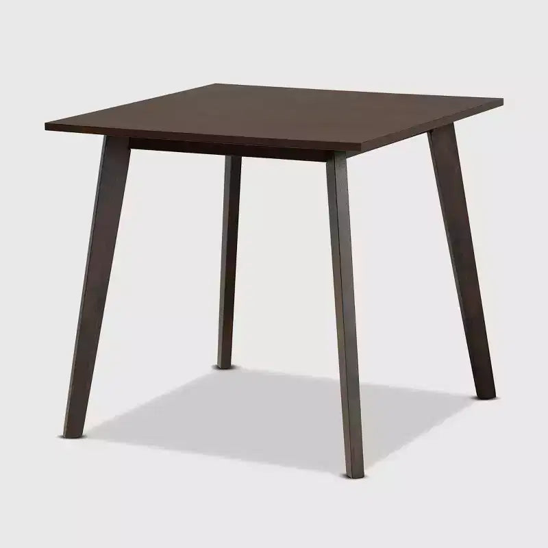 Set da pranzo 5 pezzi Britte in tessuto imbottito e legno - Baxton Studio