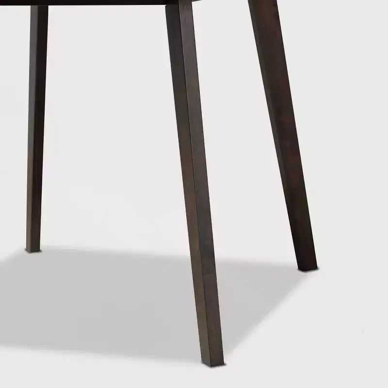 Set da pranzo 5 pezzi Britte in tessuto imbottito e legno - Baxton Studio