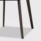 Set da pranzo 5 pezzi Britte in tessuto imbottito e legno - Baxton Studio
