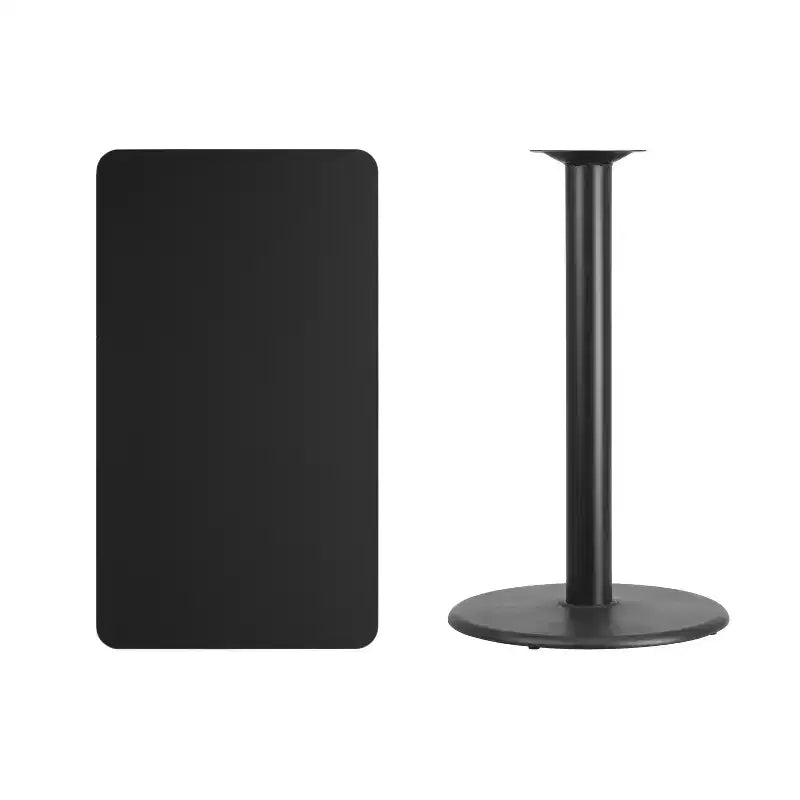 Flash Furniture Piano tavolo rettangolare in laminato 24" x 42" con base da tavolo alta da bar rotonda da 24"