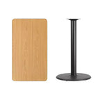 Flash Furniture Piano tavolo rettangolare in laminato 24" x 42" con base da tavolo alta da bar rotonda da 24"