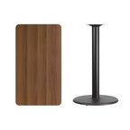 Flash Furniture Piano tavolo rettangolare in laminato 24" x 42" con base da tavolo alta da bar rotonda da 24"