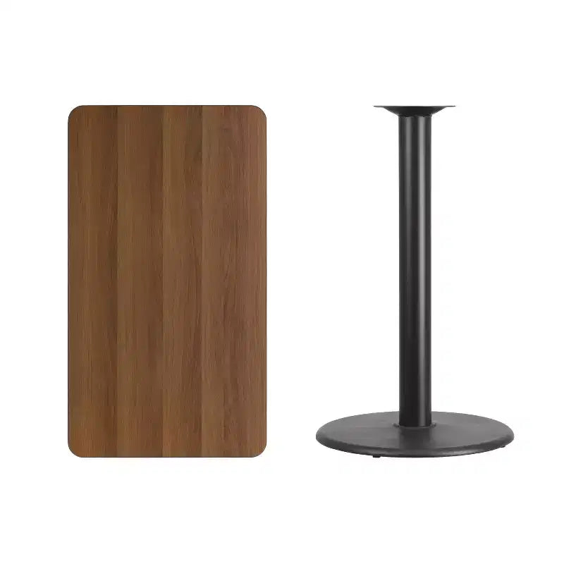 Flash Furniture Piano tavolo rettangolare in laminato 24" x 42" con base da tavolo alta da bar rotonda da 24"