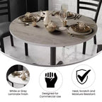 Piano del Tavolo Rotondo Flash Furniture da 42 con Laminato Reversibile