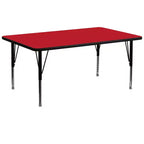 Flash Furniture 30''W x 72''L Tavolo Rettangolare per Attività in Laminato HP - Gambe Corte Regolabili in Altezza