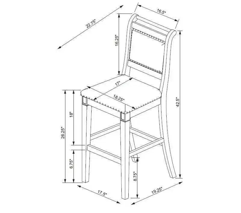 Sgabello da bar Emmy altezza bancone - Linon