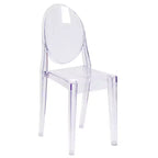 Flash Furniture Ghost Side Chair in Transparent Crystal