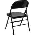 Flash Furniture Sedia Pieghevole in Metallo Serie HERCULES con Doppia Traversina e Doppia Cerniera, Confezione da 2