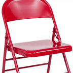 Flash Furniture Sedia Pieghevole in Metallo Serie HERCULES con Doppia Traversina e Doppia Cerniera, Confezione da 2