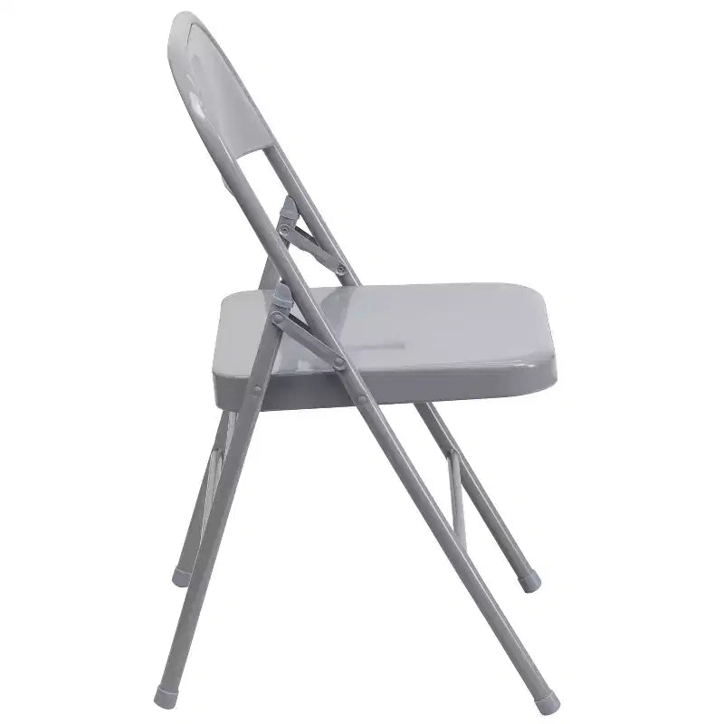 Flash Furniture Sedia Pieghevole in Metallo Serie HERCULES con Doppia Traversina e Doppia Cerniera, Confezione da 2