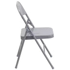 Flash Furniture Sedia Pieghevole in Metallo Serie HERCULES con Doppia Traversina e Doppia Cerniera, Confezione da 2