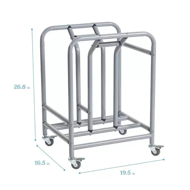 ECR4Kids Mobile Surf Storage Rack, Contiene 10 scrivanie portatili, Organizzazione per la classe, Argento