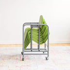 ECR4Kids Mobile Surf Storage Rack, Contiene 10 scrivanie portatili, Organizzazione per la classe, Argento