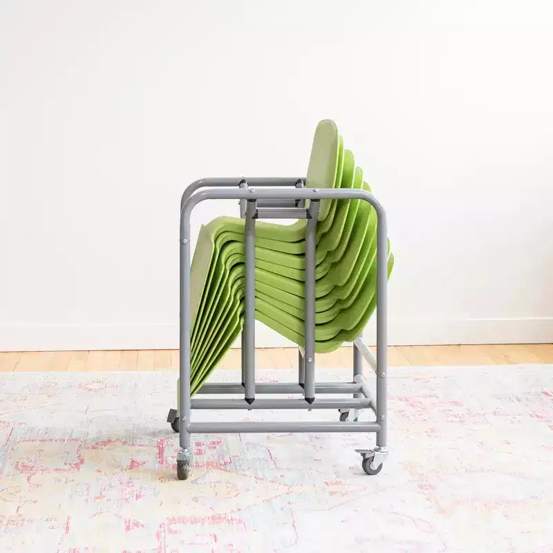 ECR4Kids Mobile Surf Storage Rack, Contiene 10 scrivanie portatili, Organizzazione per la classe, Argento
