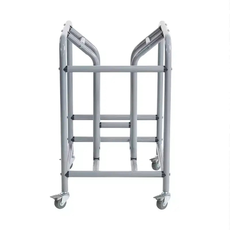ECR4Kids Mobile Surf Storage Rack, Contiene 10 scrivanie portatili, Organizzazione per la classe, Argento