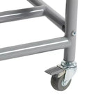 ECR4Kids Mobile Surf Storage Rack, Contiene 10 scrivanie portatili, Organizzazione per la classe, Argento