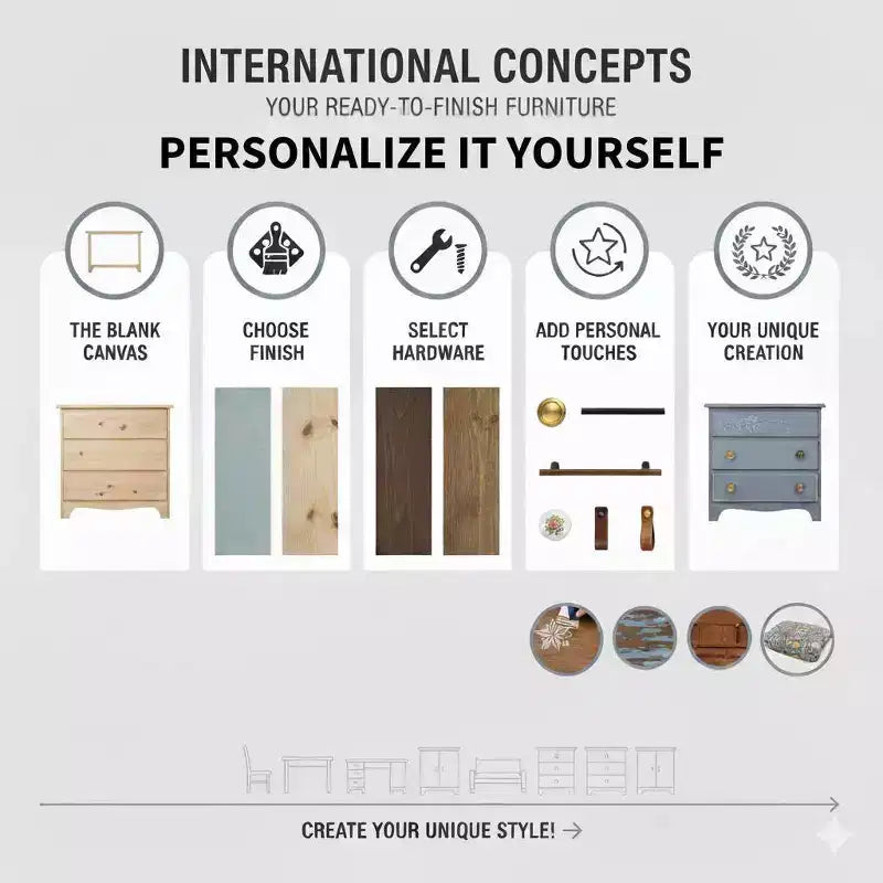 Cassettiera non finita - International Concepts