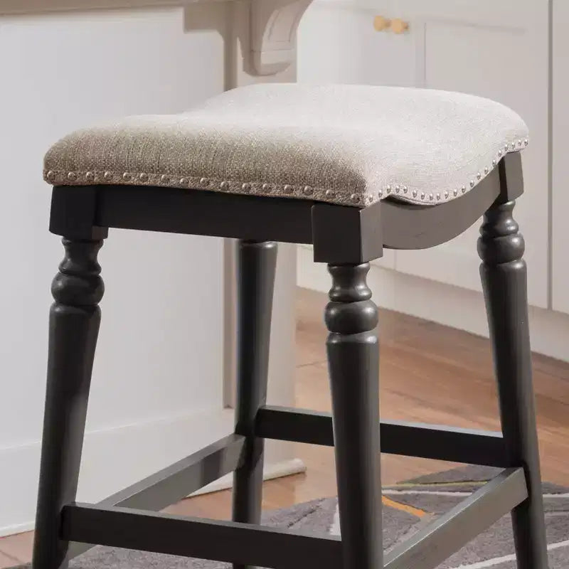 Sgabello da bar senza schienale Brayden Big and Tall con altezza da bancone in legno - Powell