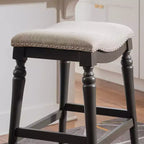 Sgabello da bar senza schienale Brayden Big and Tall con altezza da bancone in legno - Powell