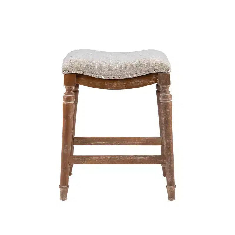 Sgabello da bar senza schienale Brayden Big and Tall con altezza da bancone in legno - Powell