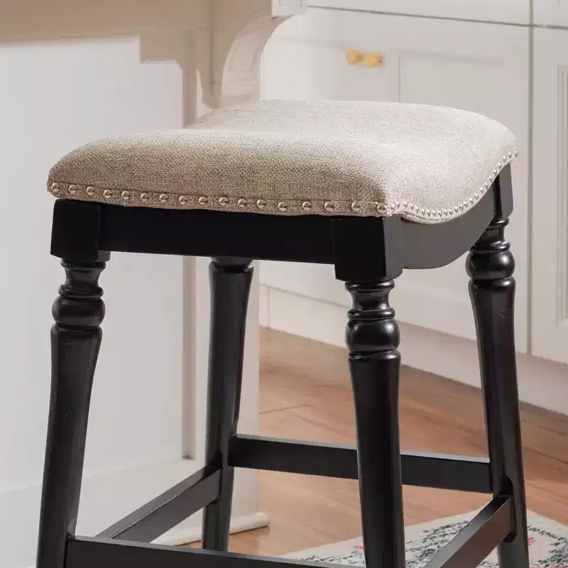 Sgabello da bar senza schienale Brayden Big and Tall con altezza da bancone in legno - Powell