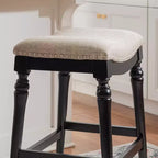 Sgabello da bar senza schienale Brayden Big and Tall con altezza da bancone in legno - Powell