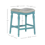 Sgabello da bar senza schienale Brayden Big and Tall con altezza da bancone in legno - Powell