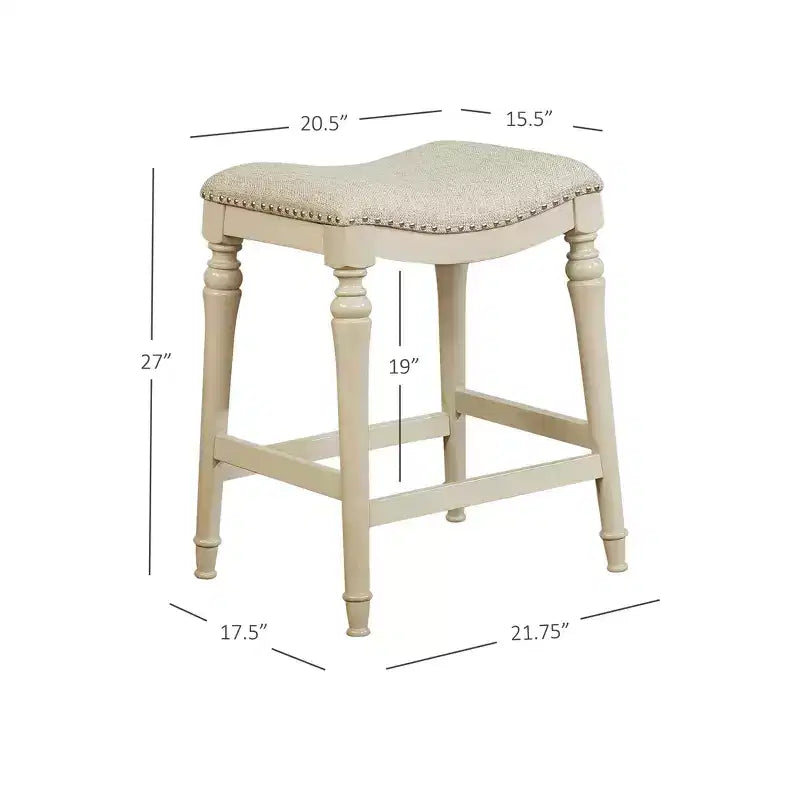Sgabello da bar senza schienale Brayden Big and Tall con altezza da bancone in legno - Powell