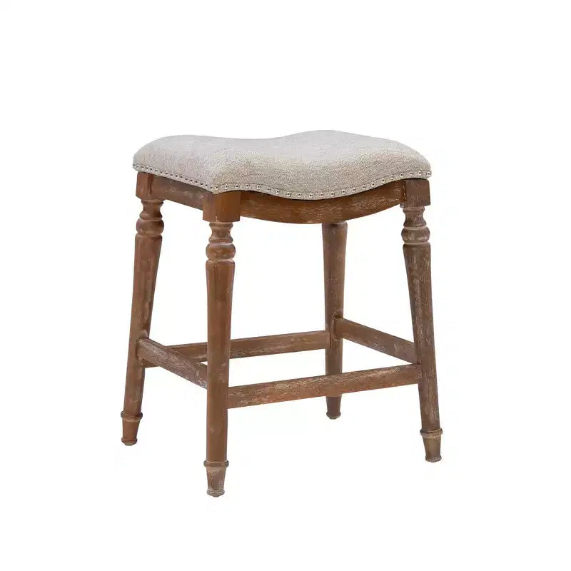 Sgabello da bar senza schienale Brayden Big and Tall con altezza da bancone in legno - Powell