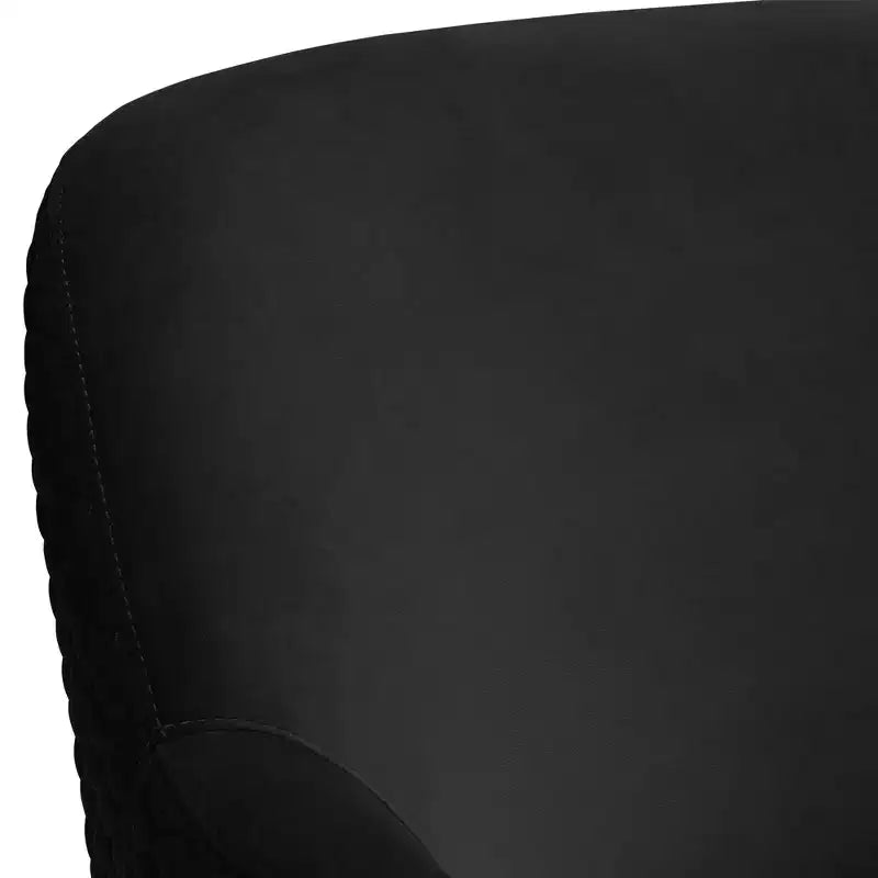 Studio 55D Ames Sedia girevole trapuntata in velluto onice
