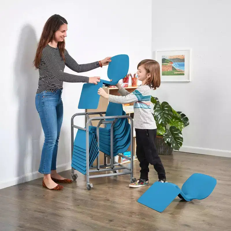 ECR4Kids Scrivania portatile con contenitore mobile Surf, confezione da 10 pezzi