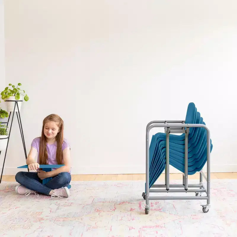 ECR4Kids Scrivania portatile con contenitore mobile Surf, confezione da 10 pezzi