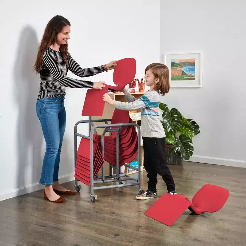 ECR4Kids Scrivania portatile con contenitore mobile Surf, confezione da 10 pezzi