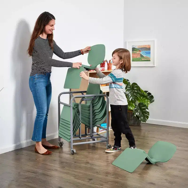 ECR4Kids Scrivania portatile con contenitore mobile Surf, confezione da 10 pezzi