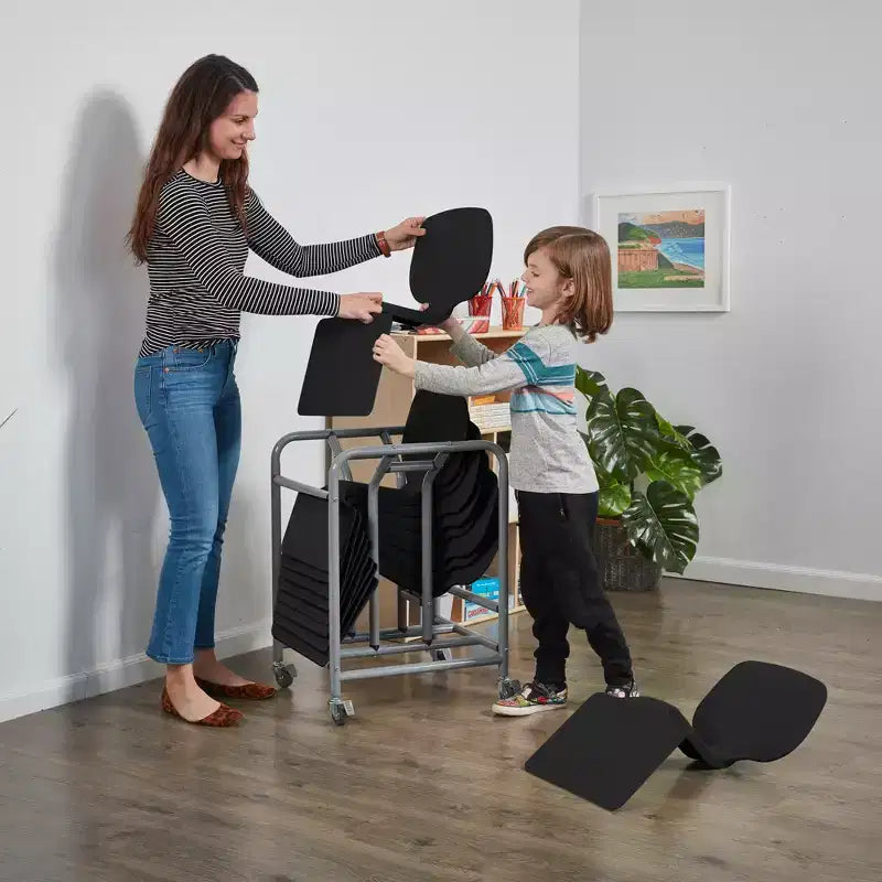 ECR4Kids Scrivania portatile con contenitore mobile Surf, confezione da 10 pezzi